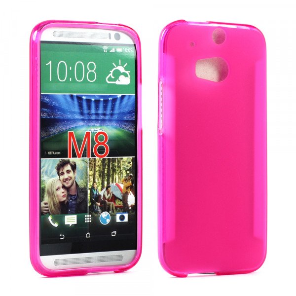 Wholesale HTC One M8 TPU Gel Case (Hot Pink)